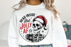 Dead Inside but Jolly AF Svg | Christmas Svg | Shirt Svg Product Image 2