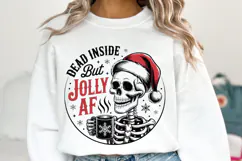 Dead Inside but Jolly AF Svg | Christmas Svg | Shirt Svg Product Image 2