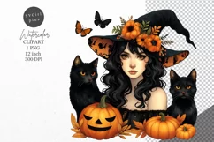 Halloween clipart, Witch clipart, Autumn clipart, Fall Product Image 1