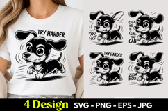 Try Harder Funny Dog SVG PNG Product Image 1