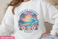 Forever Chasing Sunsets PNG, Vintage Summer Sublimation PNG Product Image 2