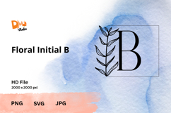 Floral Initial - HandDrawn Monogram Alphabet SVG|PNG|JPG Product Image 1