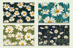 Wild Daisy Flowers Cutting Boards sublimation Design Product Image 2