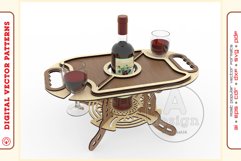 Wine Serving Tray - laser cutting file - Glowforge ready SVG Product Image 2