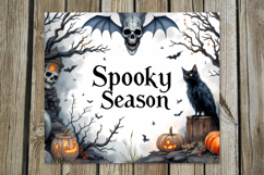 Spooky Halloween | 4 Skinny tumbler sublimation designs Product Image 2