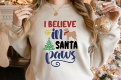 I believe in santa paws SVG, Christmas Dog SVG Product Image 2