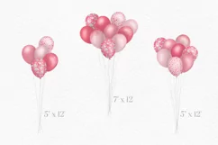 Pink New Baby Balloons | Balloon Clipart Product Image 2