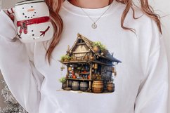 Western Christmas Watercolor Clipart Product Image 2