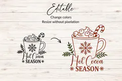 Christmas Hot Cocoa SVG, Christmas Kitchen Cut File Product Image 2