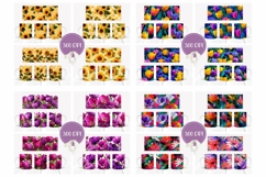 Cartoon Flowers Mug Designs, Tulips Mug Sublimation Bundle Product Image 2