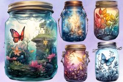 Watercolor Magical Jar Sublimation Clipart, Watercolor Magic Product Image 3