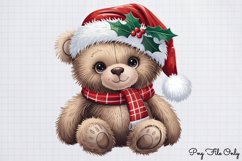Christmas Teddy Bear Sublimation Clipart Bundle PNG Product Image 7