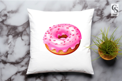 Heart Shaped Donut Dessert Clipart Sublimation PNG Product Image 3