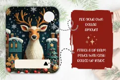 Cartoon Christmas Deer Money Card, Christmas Gift Card PNG Product Image 2