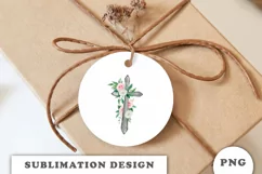 Watercolor Floral cross sublimation Png Product Image 2