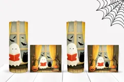 Kids Halloween Ghost Tumbler, Halloween Black Cat Tumbler Product Image 2
