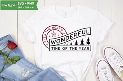 It's The Most Wonderful Time Of The Year Round Sign SVG Product Image 2