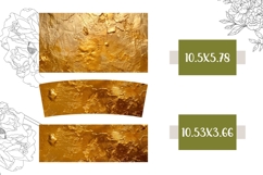 Gold Tumbler Wrap, Gold Glitter 40 Oz Tumbler Template Product Image 2
