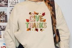 Fall Thanksgiving Sublimation, Give Thanks Png Product Image 2