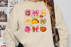 Colorful Christmas Taco and Cocoa Sublimation, Christmas PNG Product Image 2
