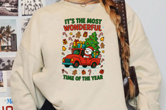 Christmas Red Truck with Snowman Sublimation, Christmas Png Product Image 4