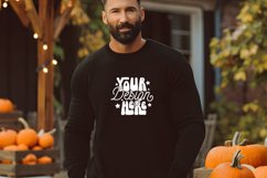 Gildan 18000 Black Mockup, Halloween Gildan 18000 Mockup Product Image 1