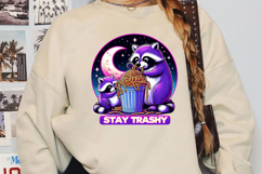 Stay Trashy Sublimation, Funny Raccoon Png Product Image 3