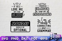 Sarcastic Quotes SVG Bundle | Funny Quotes SVG | T Shirt v.2 Product Image 2