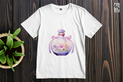 Floral Perfume Bottle Clipart PNG Sublimation Product Image 2