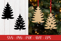 Christmas tree laser SVG PNG| Christmas ornament Product Image 2