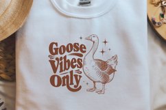 Vintage Funny Sarcastic Animal Goose Vibes Only PNG Product Image 2