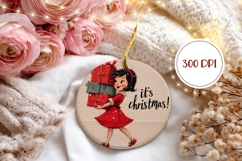 It is Christmas Ornament Design, Winter Round Ornament Product Image 2