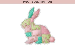 Patchwork bunny png design for T-shirts Product Image 2