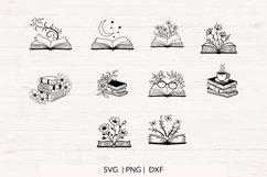 Book SVG Bundle, Book Lover Clipart - SVG, PNG, DXF Product Image 2