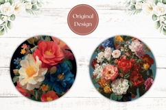 Art Flowers Car Coaster Template, Flowers Coasters Product Image 2