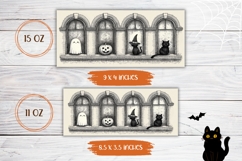 Halloween Ghost Mug Wrap, Halloween Cat Mug Design Product Image 2