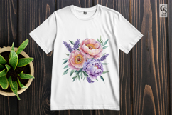 Lavender Peony Flower Clipart Sublimation PNG Product Image 2