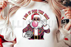 I Do It for the Hos Sublimation PNG ,Retro Santa PNG Product Image 2