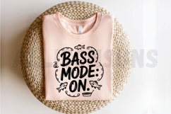 Black And White Bass Mode On Fishing Graphic Vector Product Image 2
