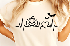 Halloween Heartbeat PNG, Pumpkin Heartbeat PNG, Spooky PNG Product Image 2