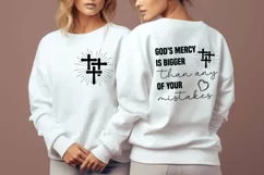 God's mercy is bigger than any of your mistakes SVG PNG Product Image 1