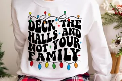 Deck The Halls SVG, Family Christmas SVG, Christmas Lights Product Image 3