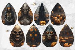 Halloween Concept | 7 Teardrop earring sublimation designs Product Image 2