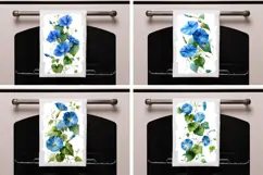 Floral Towel Designs, Watercolor Flowers Towel Sublimation Product Image 2