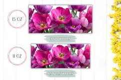 Pink Tulips Mug Wrap, Floral Mug, Spring Mug Design Product Image 2