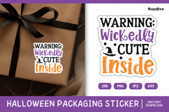 Halloween Small Business Packaging Sticker | Wickedly Cute Product Image 1