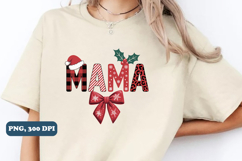 Mama Christmas sublimation PNG Design, PNG Sublimation Product Image 3