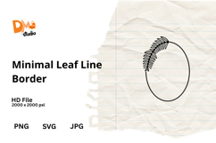 Minimal Leaf Line Border Product Image 1