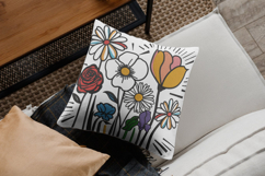 Colorful Wildflower Garden Embroidery Design Product Image 2