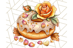 Fall Donut Clipart PNG, Autumn Donuts With Pumpkins Product Image 2